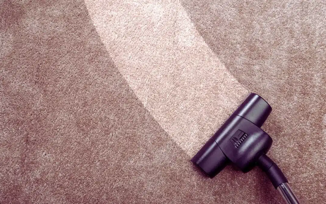 vacuum cleaning dirty carpet
